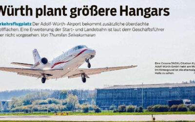 Bericht vom Haller Tagblatt vom 28. Mai 2026: Würth plant größere Hangars